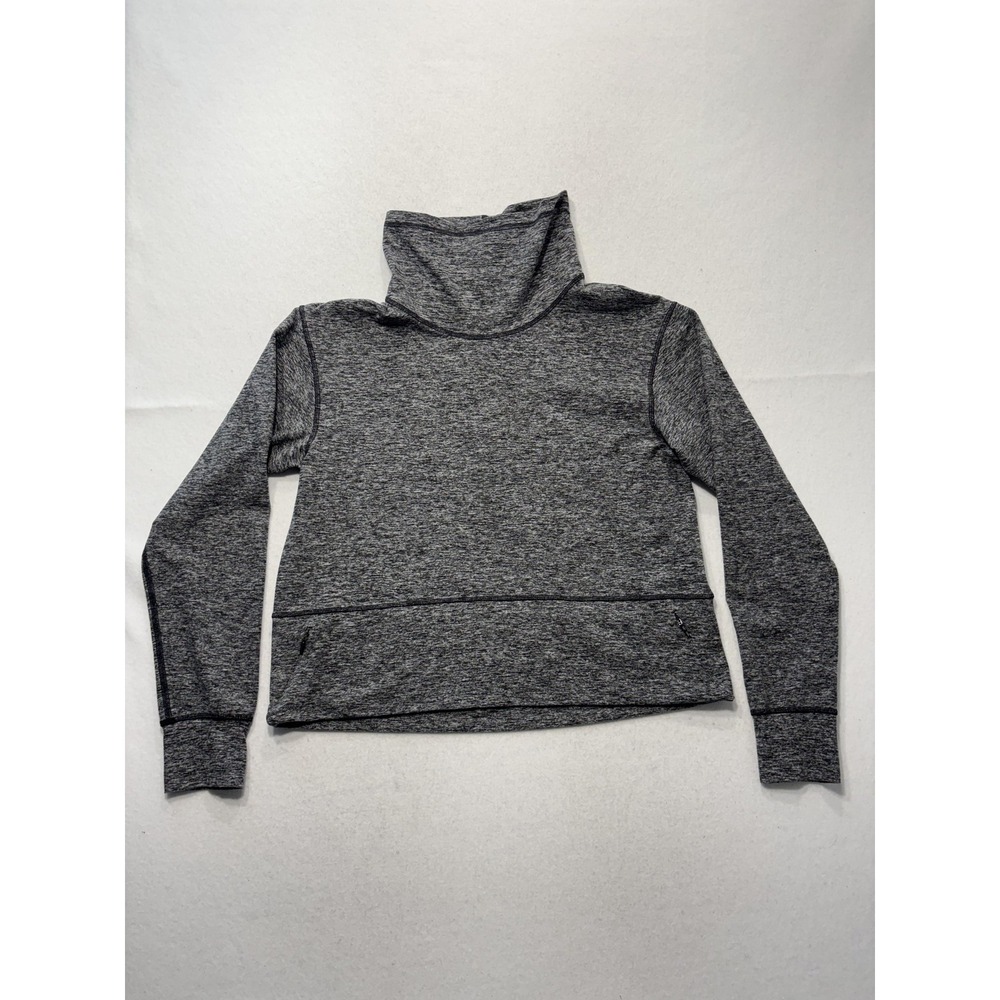 Lululemon Sweatshirt Womens 8 Gray Cowl Neck Zip Pocket Raglan Knit Pullover